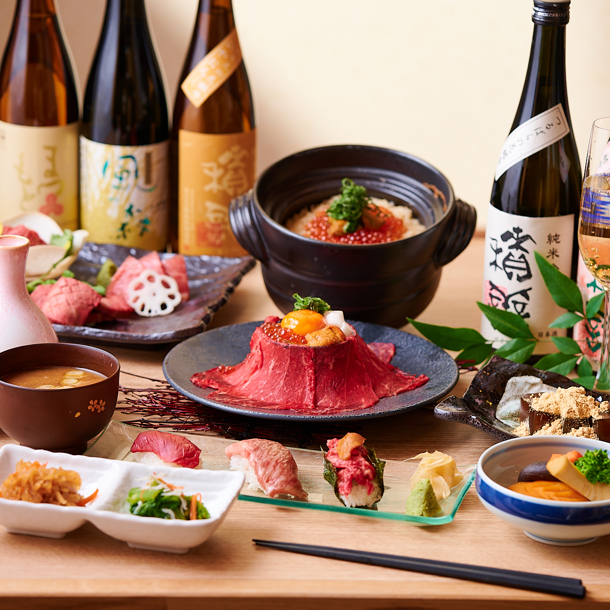 福島随一の肉割烹「肉と日本酒 はなまる」でお肉と日本酒を堪能！