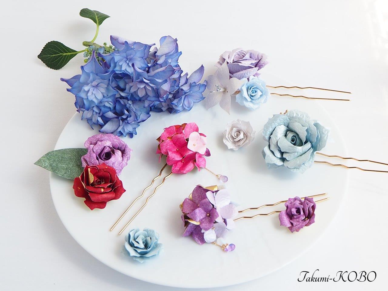 「匠工房」から和紙で作られた紫陽花アクセサリーシリーズが登場！