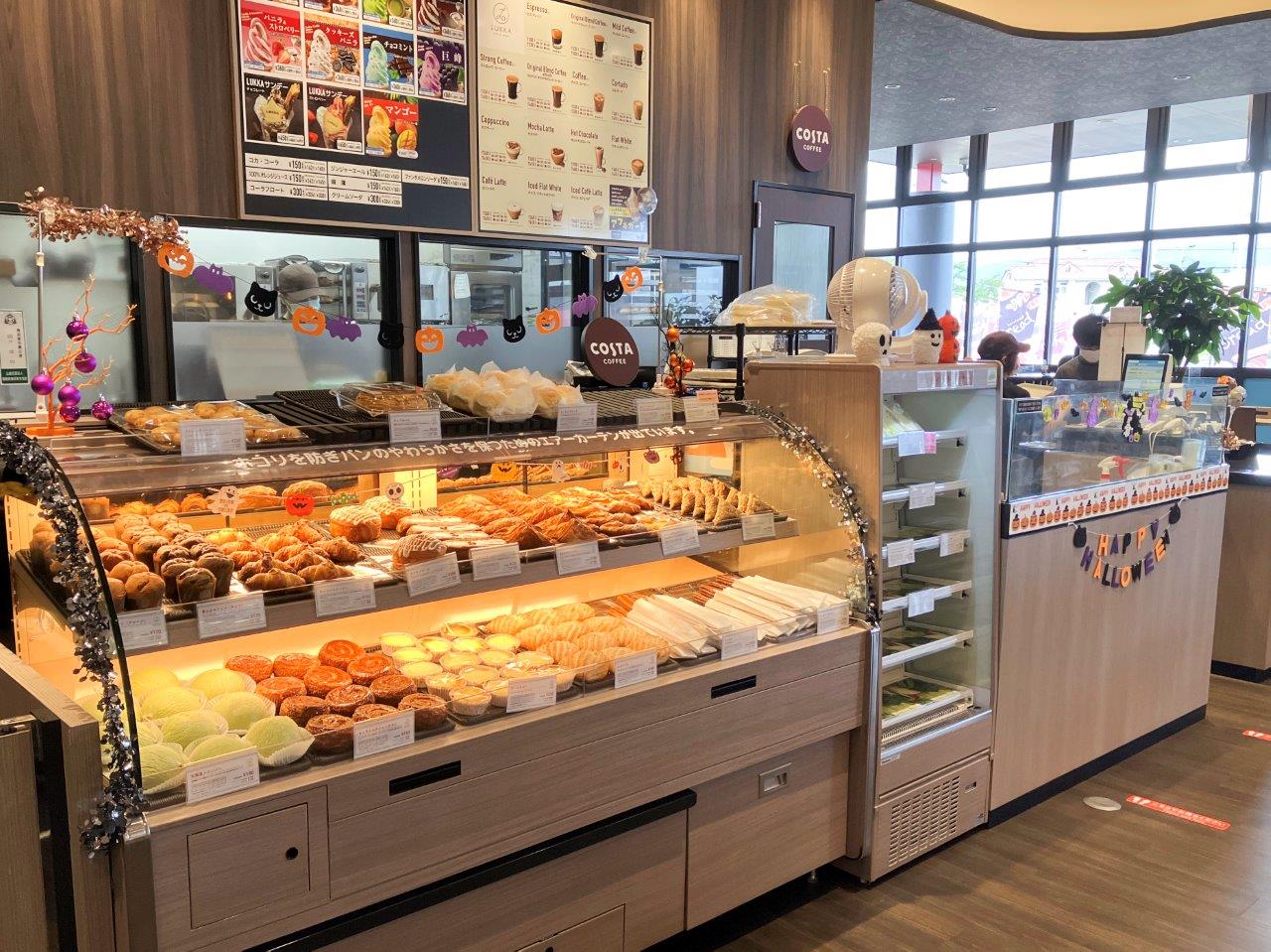 焼きたてパンとコスタコーヒーが楽しめる！福島市鎌田のCAFE&BAKERY LUKKA【ルッカ】