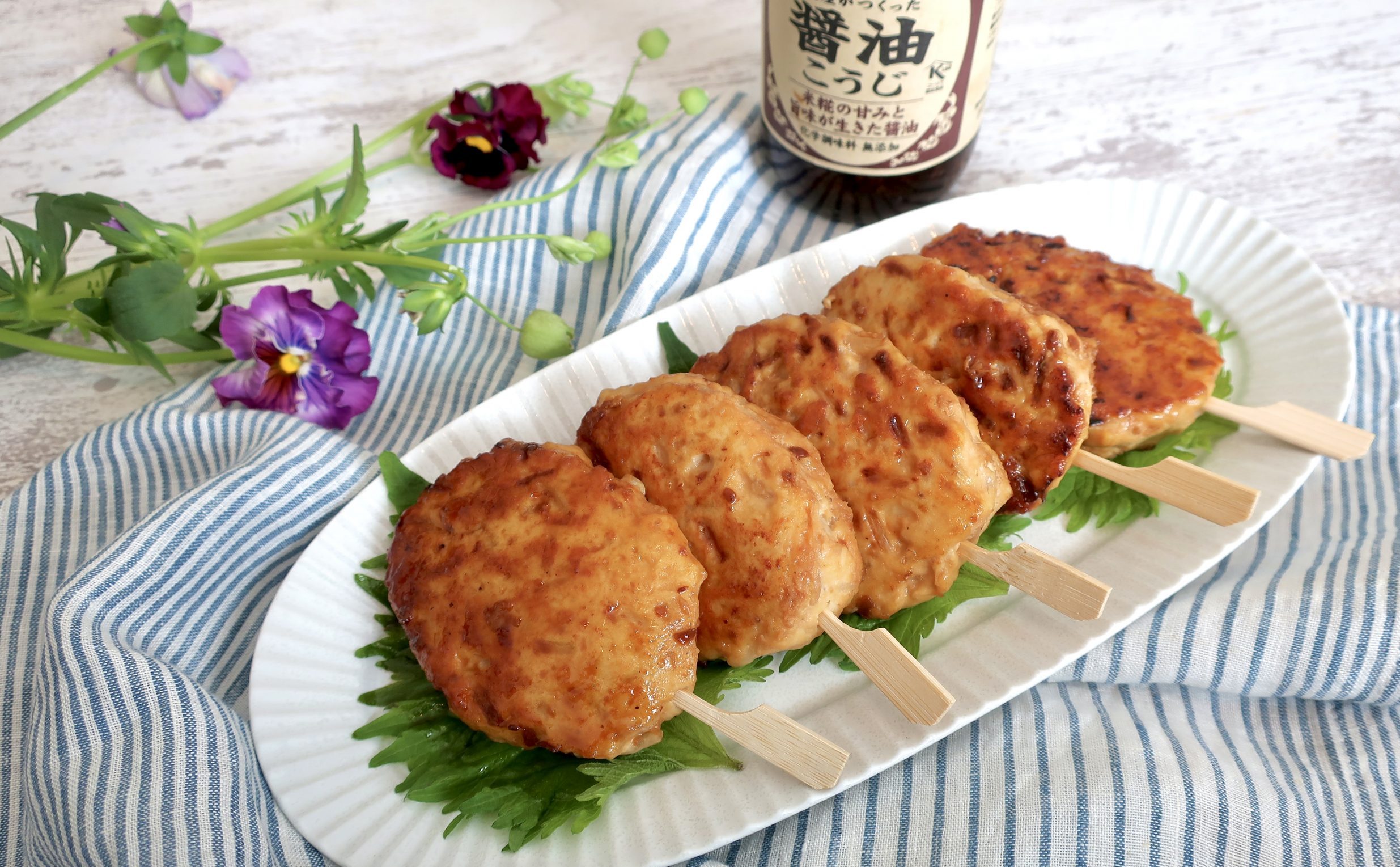 宝来屋のレシピ「もやし入り鶏つくね」