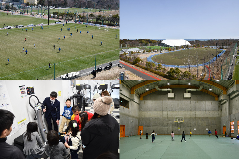 Jヴィレッジは、約49ヘクタールという広大な敷地に観客席があるスタジアムが1面、天然芝のピッチが7面、人工芝のピッチが2面、さらに全天候型練習場も整備されています。一行は、選手が懸命にプレーするフィールドや、施設内にあるフィットネスジム、屋内プール、フットサルやバスケットボールなどにも利用できるアリーナなど