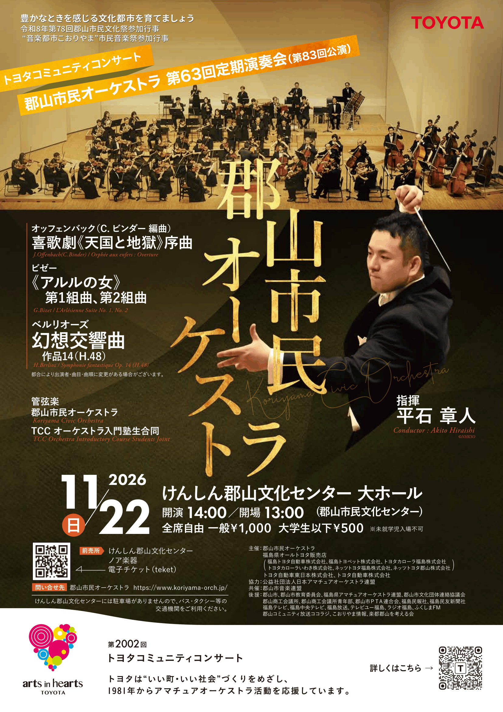 トミタコミュニティコンサート 郡山市民オーケストラ 第63回定期演奏会